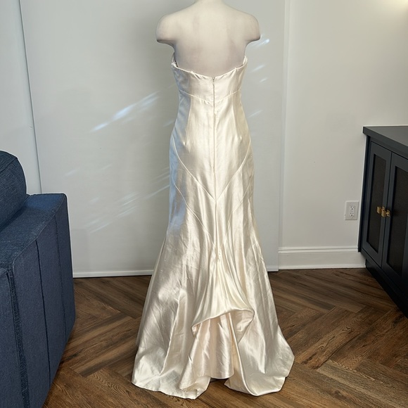 NICOLE MILLER SHANTUNG SILK MERMAID WEDDING BRIDAL $1900 IM0002 - Picture 15 of 15